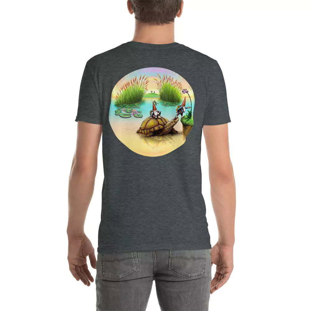 SkeetDesigns | GnomeDriven | Men's Short Sleeve T-Shirt | Turtle Ferry V2 | Disc Golf Apparel