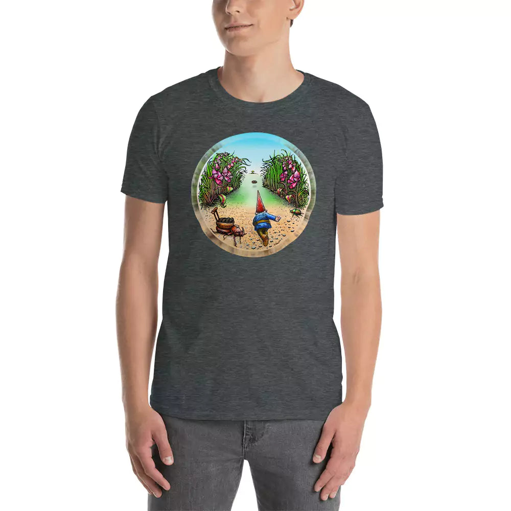 SkeetDesigns | GnomeDriven | Men's Short Sleeve T-Shirt | Behind The Drive | Disc Golf Apparel