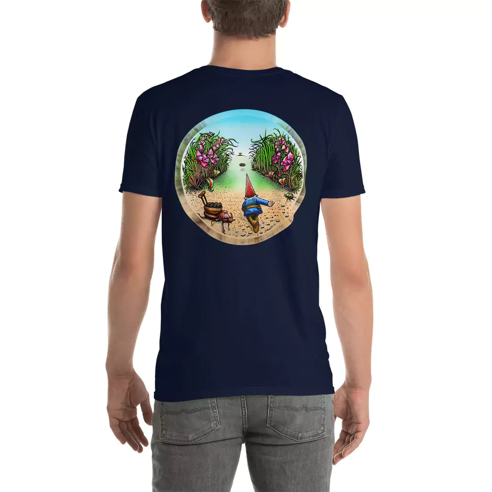 SkeetDesigns | GnomeDriven | Men's Short Sleeve T-Shirt | Behind The Drive V2 | Disc Golf Apparel
