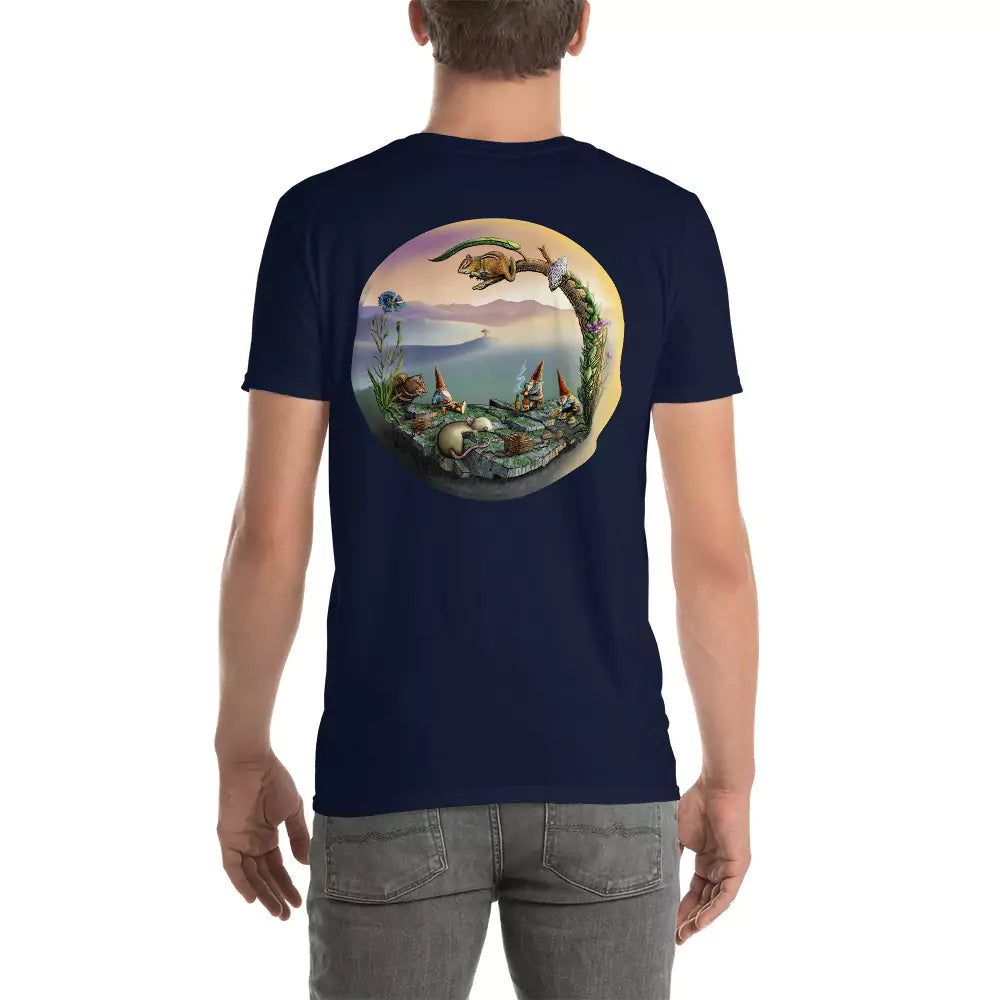 SkeetDesigns | GnomeDriven | Men's Short Sleeve T-Shirt | Mid-Round Break V2 | Disc Golf Apparel