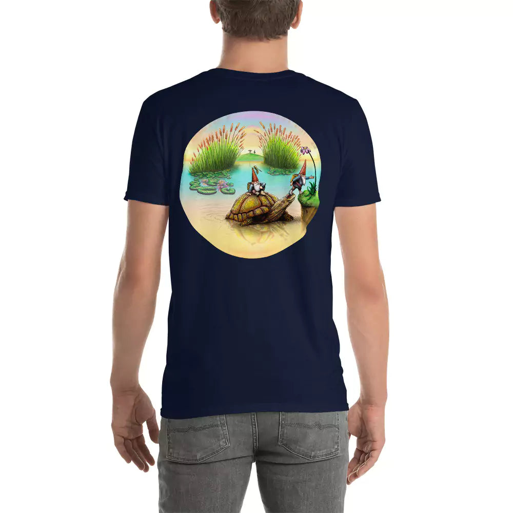 SkeetDesigns | GnomeDriven | Men's Short Sleeve T-Shirt | Turtle Ferry V2 | Disc Golf Apparel