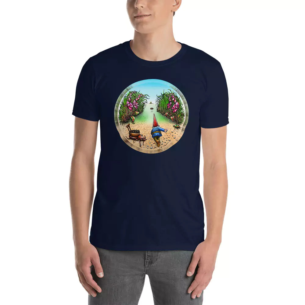 SkeetDesigns | GnomeDriven | Men's Short Sleeve T-Shirt | Behind The Drive | Disc Golf Apparel