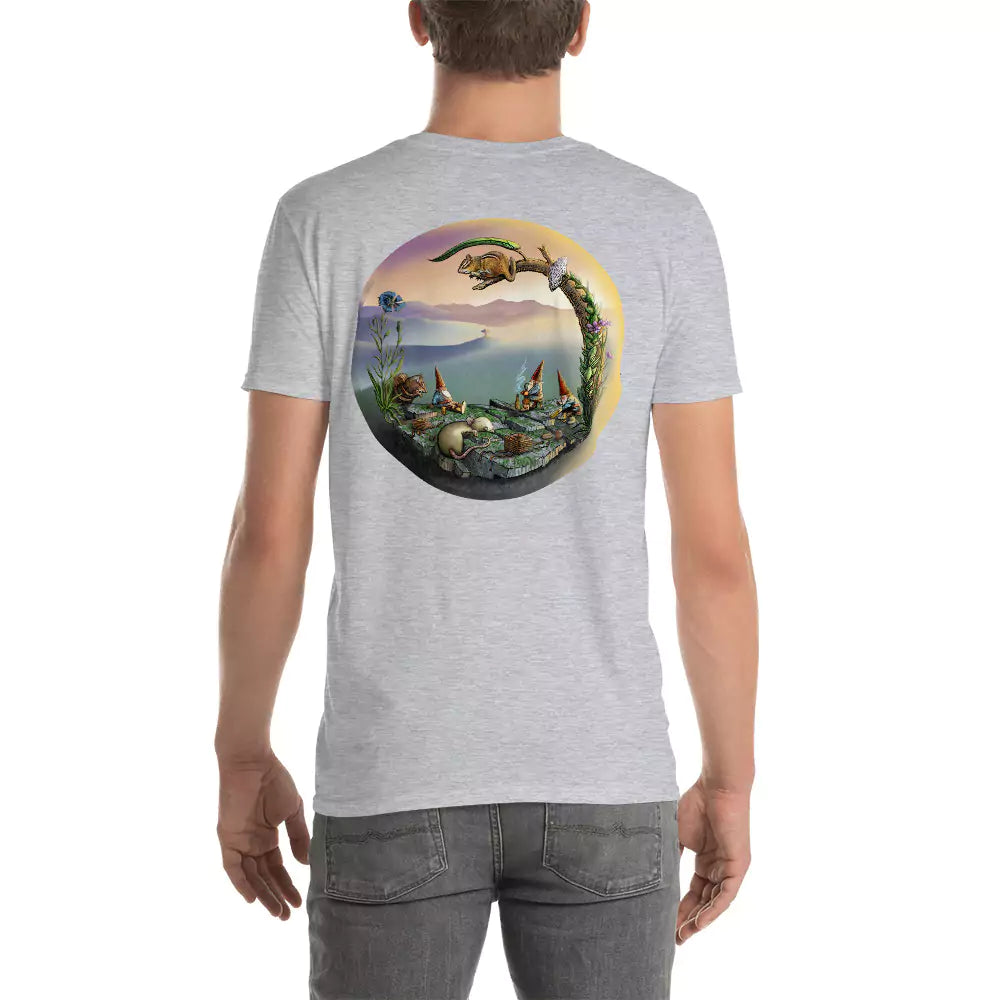 SkeetDesigns | GnomeDriven | Men's Short Sleeve T-Shirt | Mid-Round Break V2 | Disc Golf Apparel