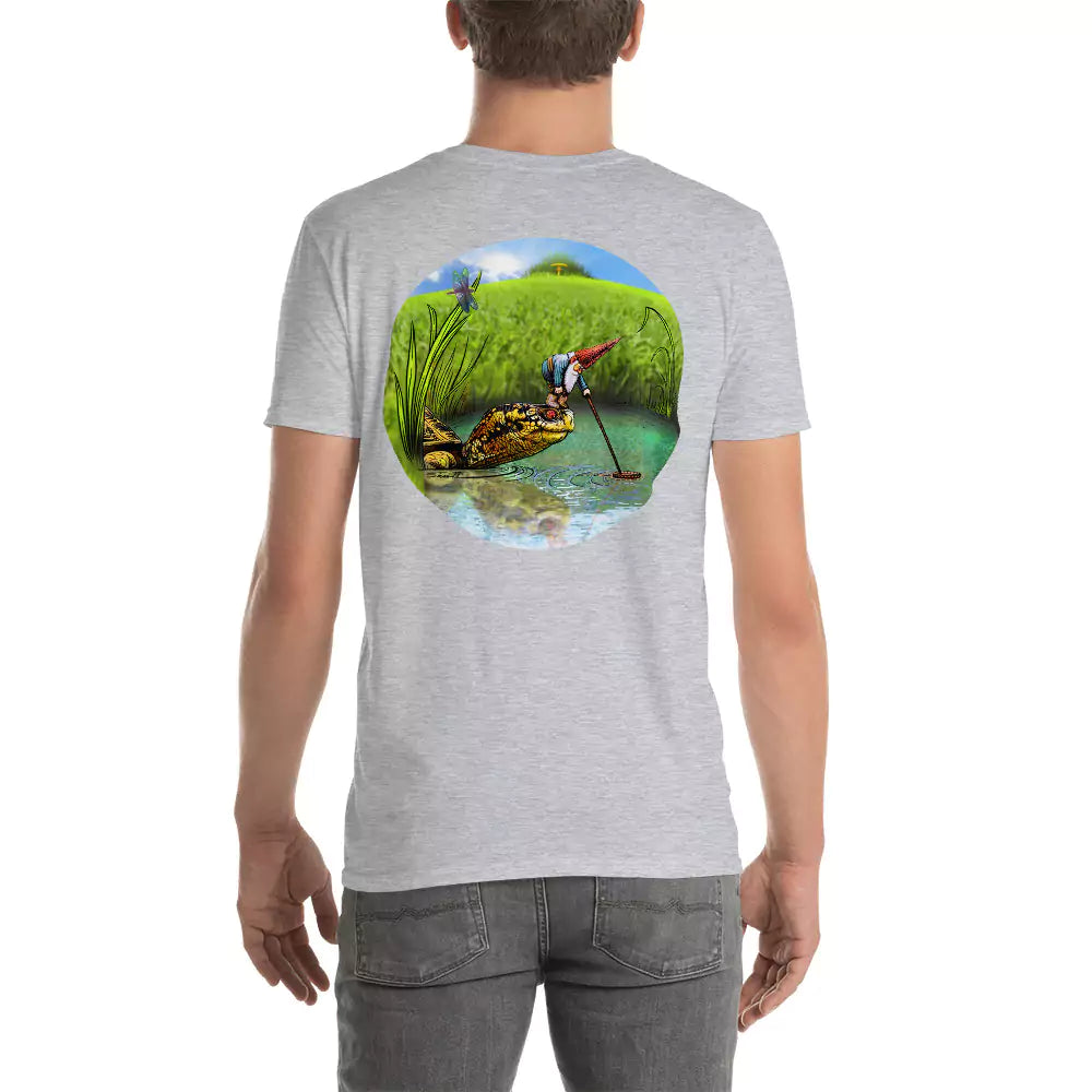 SkeetDesigns | GnomeDriven | Men's Short Sleeve T-Shirt | OB Turtle Help V2 | Disc Golf Apparel