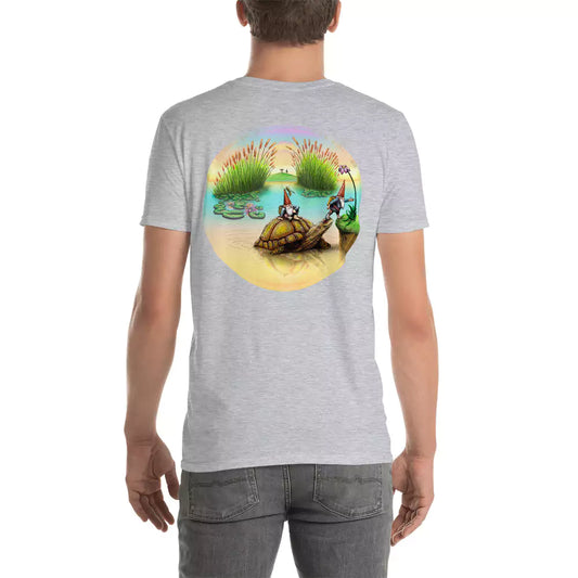 SkeetDesigns | GnomeDriven | Men's Short Sleeve T-Shirt | Turtle Ferry V2 | Disc Golf Apparel