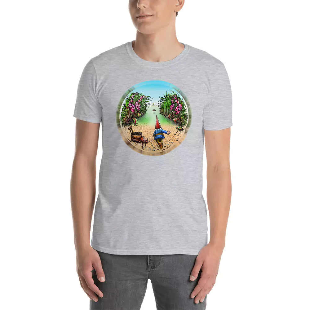 SkeetDesigns | GnomeDriven | Men's Short Sleeve T-Shirt | Behind The Drive | Disc Golf Apparel