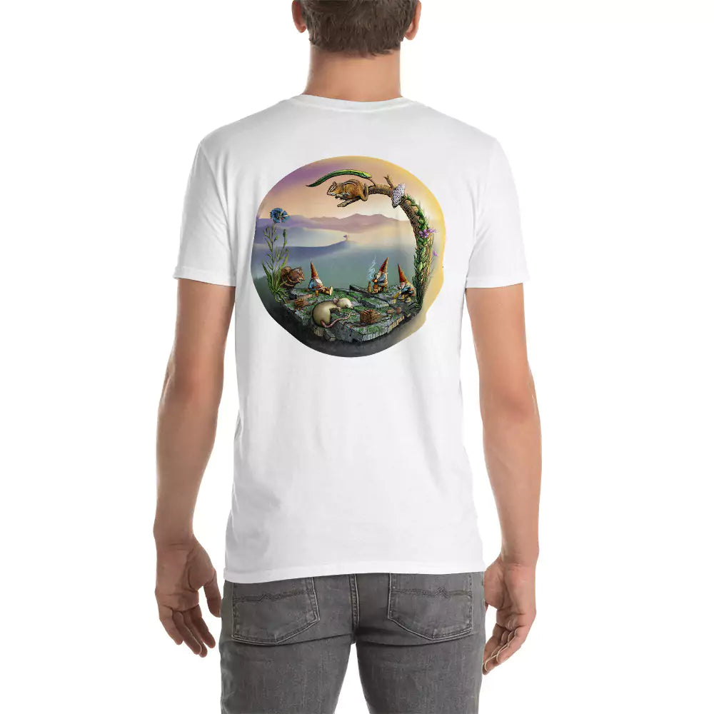 SkeetDesigns | GnomeDriven | Men's Short Sleeve T-Shirt | Mid-Round Break V2 | Disc Golf Apparel