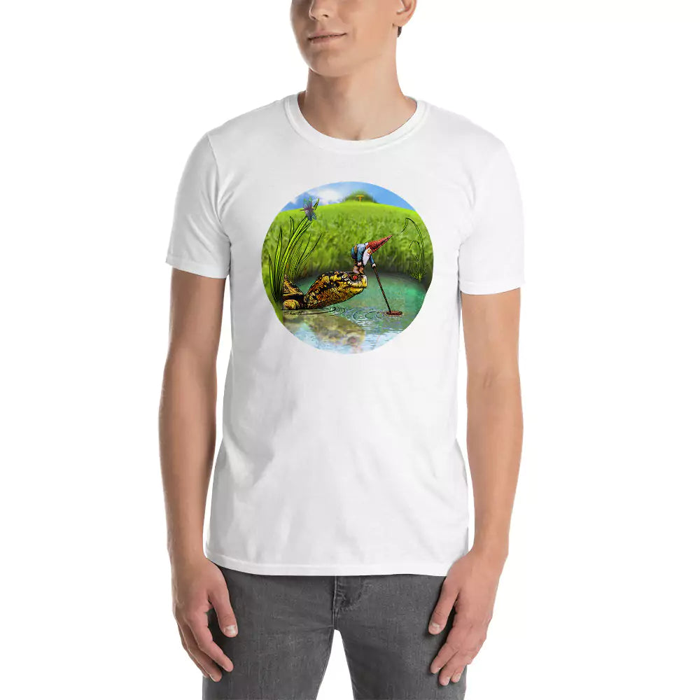 SkeetDesigns | GnomeDriven | Men's Short Sleeve T-Shirt | OB Turtle Help | Disc Golf Apparel