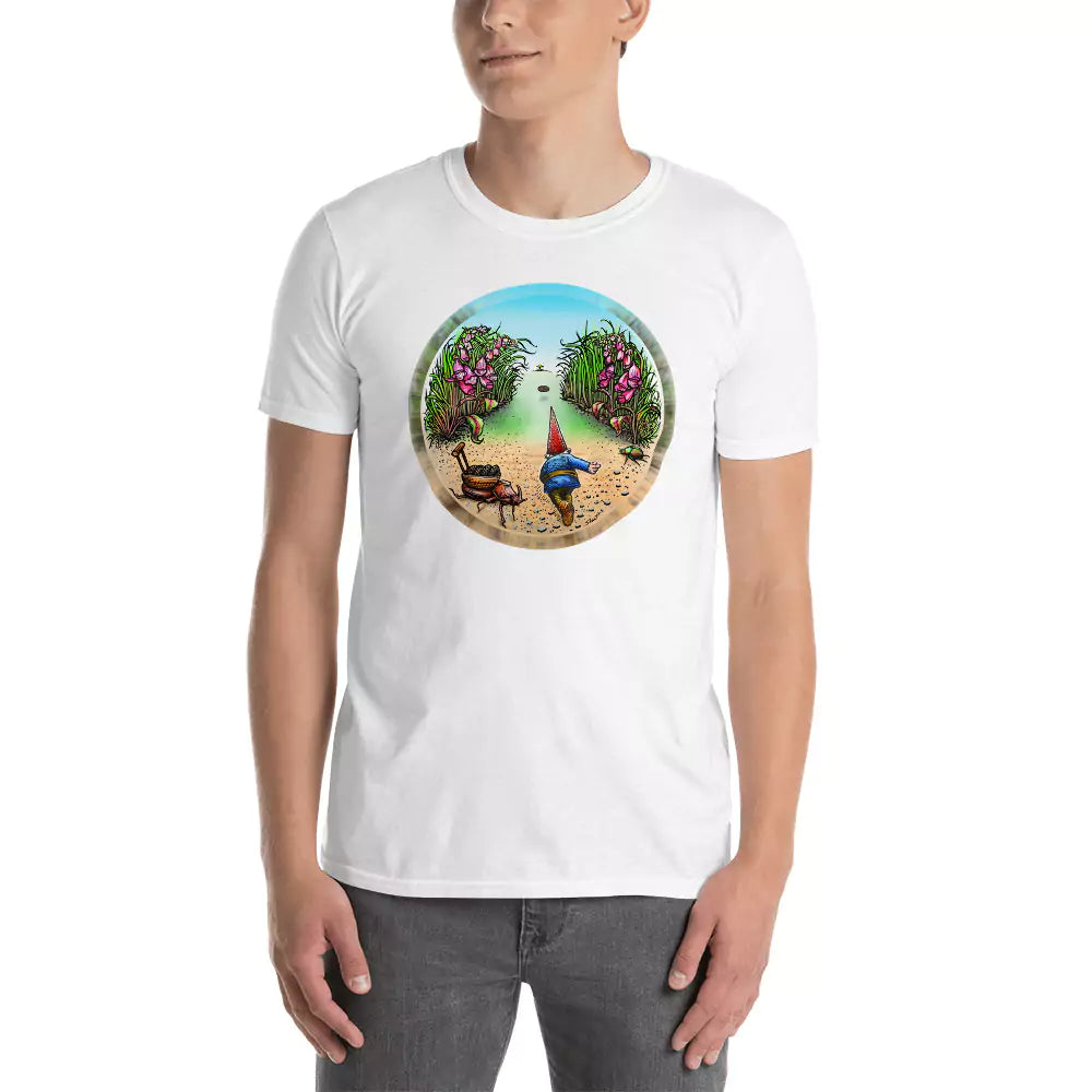 SkeetDesigns | GnomeDriven | Men's Short Sleeve T-Shirt | Behind The Drive | Disc Golf Apparel