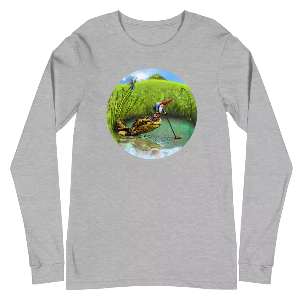 SkeetDesigns | GnomeDriven | Men's Long Sleeve T-Shirt | OB Turtle Help | Disc Golf Apparel