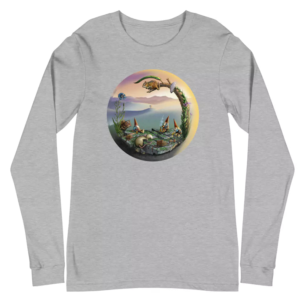 SkeetDesigns | GnomeDriven | Men's Long Sleeve T-Shirt | Mid-Round Break | Disc Golf Apparel