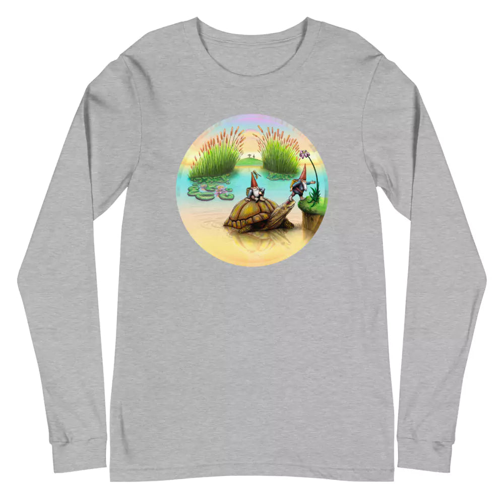 SkeetDesigns | GnomeDriven | Men's Long Sleeve T-Shirt | Turtle Ferry | Disc Golf Apparel