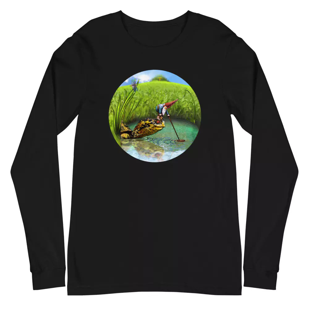 SkeetDesigns | GnomeDriven | Men's Long Sleeve T-Shirt | OB Turtle Help | Disc Golf Apparel