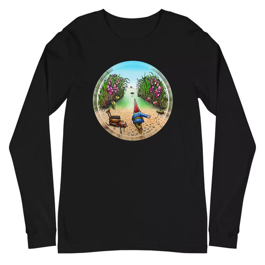 SkeetDesigns | GnomeDriven | Men's Long Sleeve T-Shirt | Behind The Drive | Disc Golf Apparel