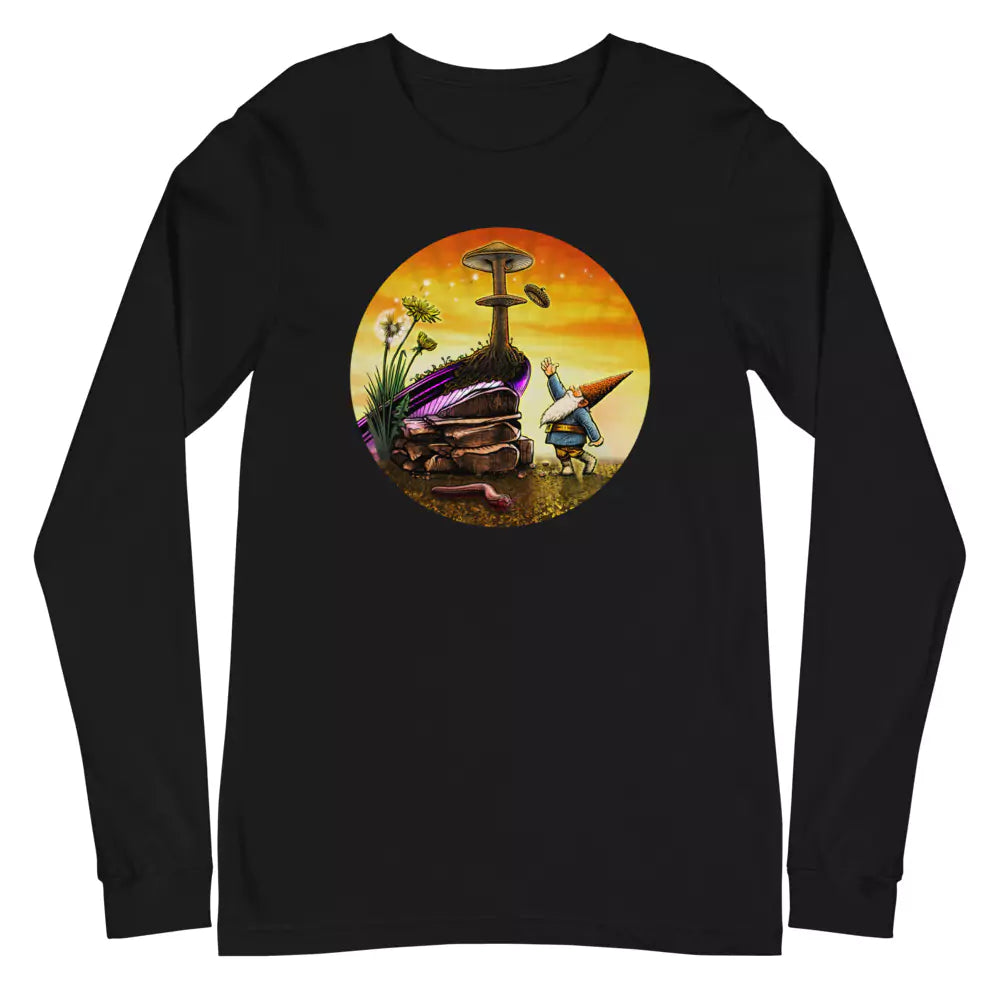 SkeetDesigns | GnomeDriven | Men's Long Sleeve T-Shirt | Windy Up Putt | Disc Golf Apparel
