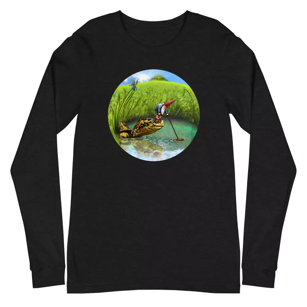 SkeetDesigns | GnomeDriven | Men's Long Sleeve T-Shirt | OB Turtle Help | Disc Golf Apparel