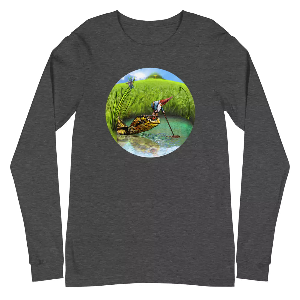 SkeetDesigns | GnomeDriven | Men's Long Sleeve T-Shirt | OB Turtle Help | Disc Golf Apparel