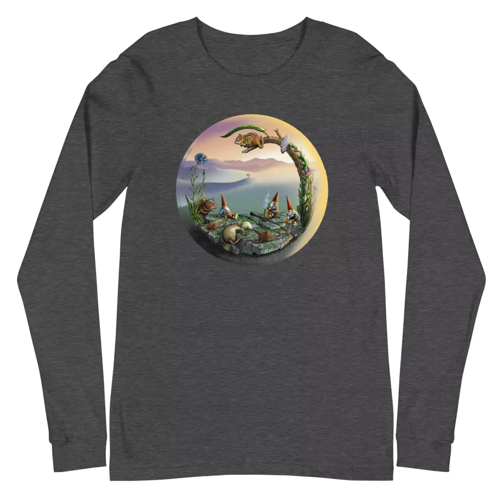 SkeetDesigns | GnomeDriven | Men's Long Sleeve T-Shirt | Mid-Round Break | Disc Golf Apparel