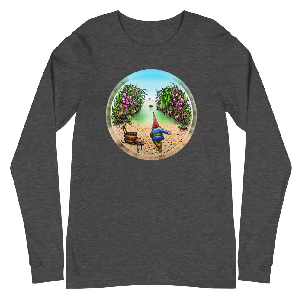 SkeetDesigns | GnomeDriven | Men's Long Sleeve T-Shirt | Behind The Drive | Disc Golf Apparel