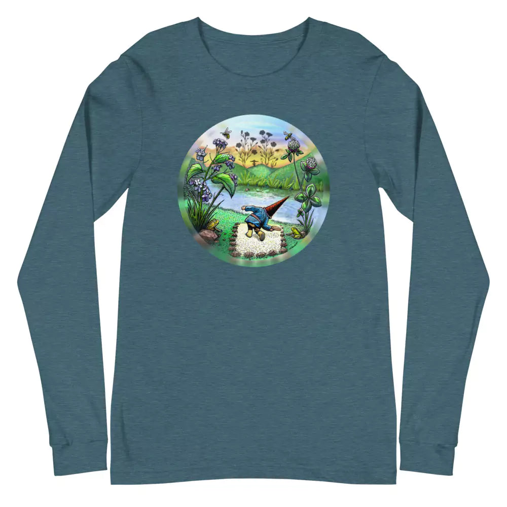 SkeetDesigns | GnomeDriven | Men's Long Sleeve T-Shirt | Flick Ace | Disc Golf Apparel