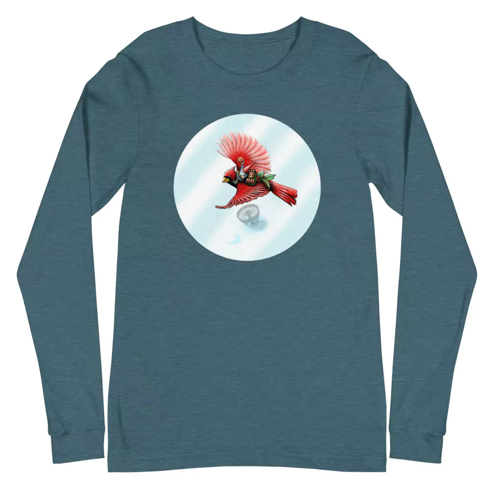 SkeetDesigns | GnomeDriven | Men's Long Sleeve T-Shirt | Cardinal | Disc Golf Apparel