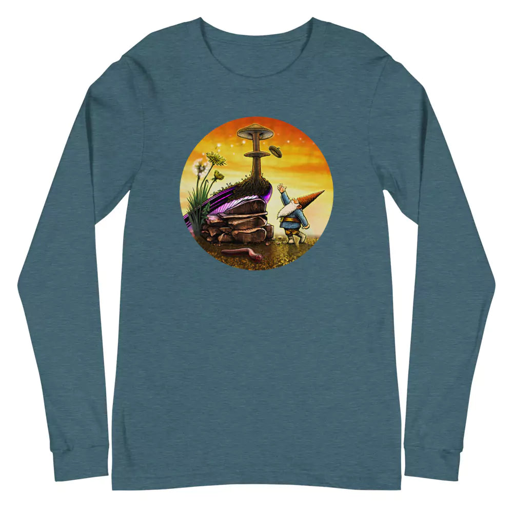 SkeetDesigns | GnomeDriven | Men's Long Sleeve T-Shirt | Windy Up Putt | Disc Golf Apparel