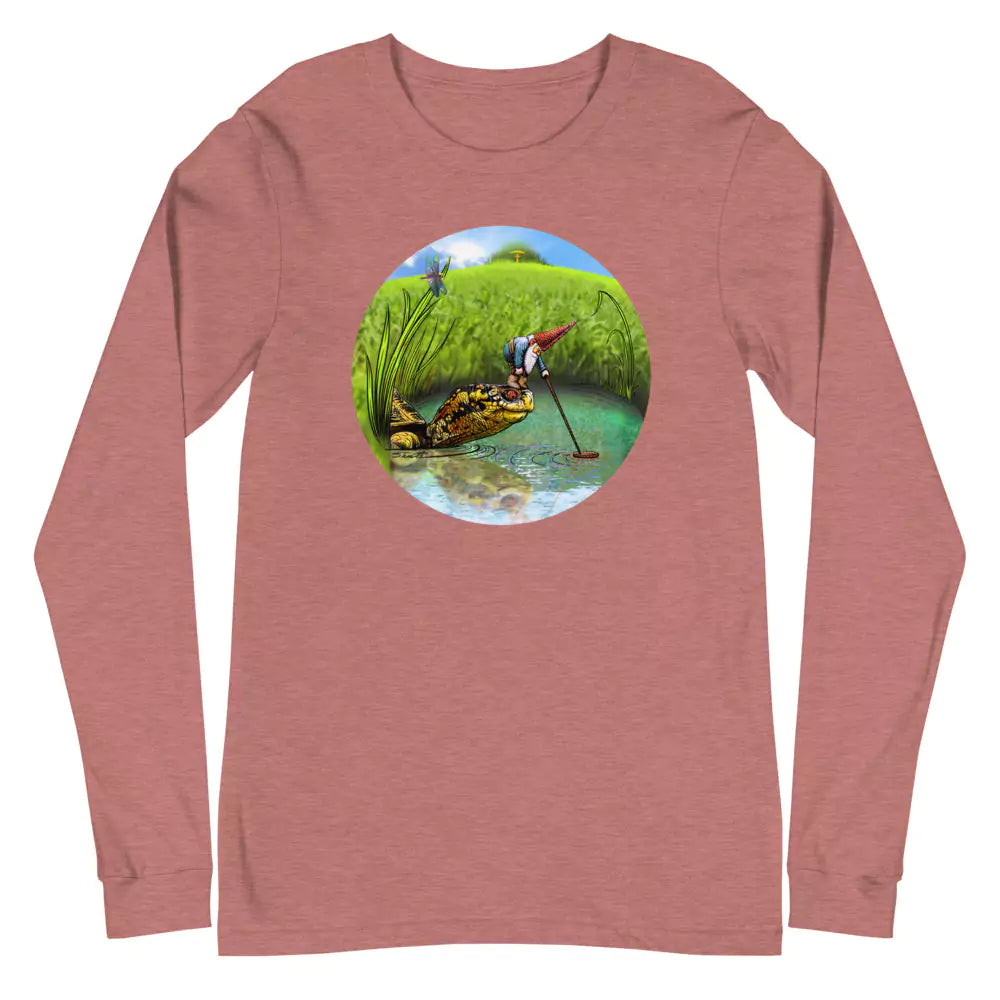 SkeetDesigns | GnomeDriven | Men's Long Sleeve T-Shirt | OB Turtle Help | Disc Golf Apparel