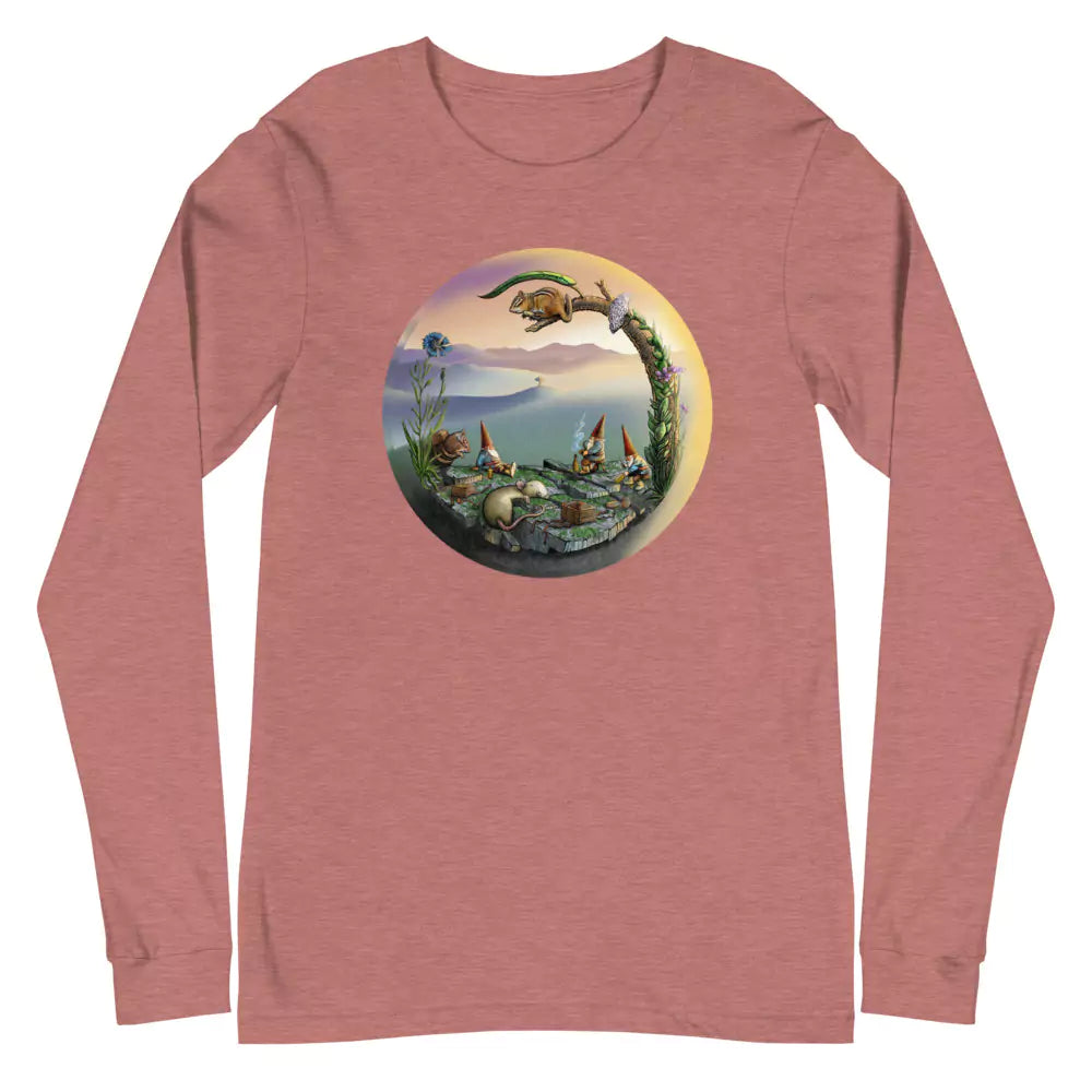 SkeetDesigns | GnomeDriven | Men's Long Sleeve T-Shirt | Mid-Round Break | Disc Golf Apparel