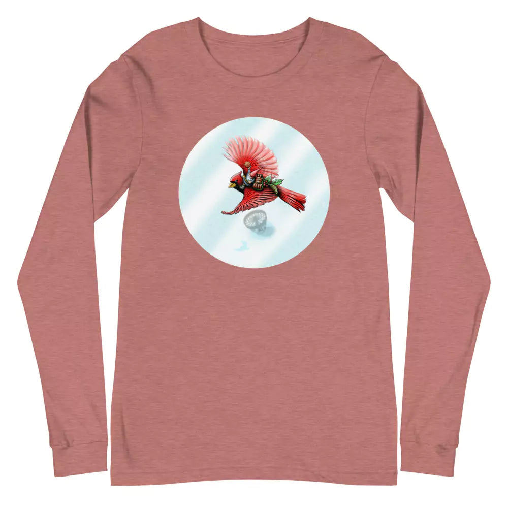SkeetDesigns | GnomeDriven | Men's Long Sleeve T-Shirt | Cardinal | Disc Golf Apparel