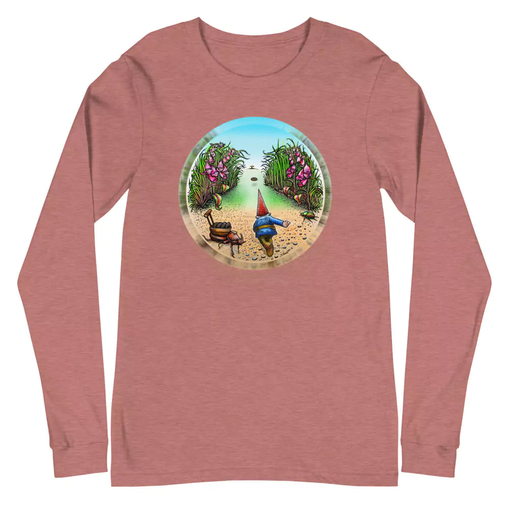 SkeetDesigns | GnomeDriven | Men's Long Sleeve T-Shirt | Behind The Drive | Disc Golf Apparel