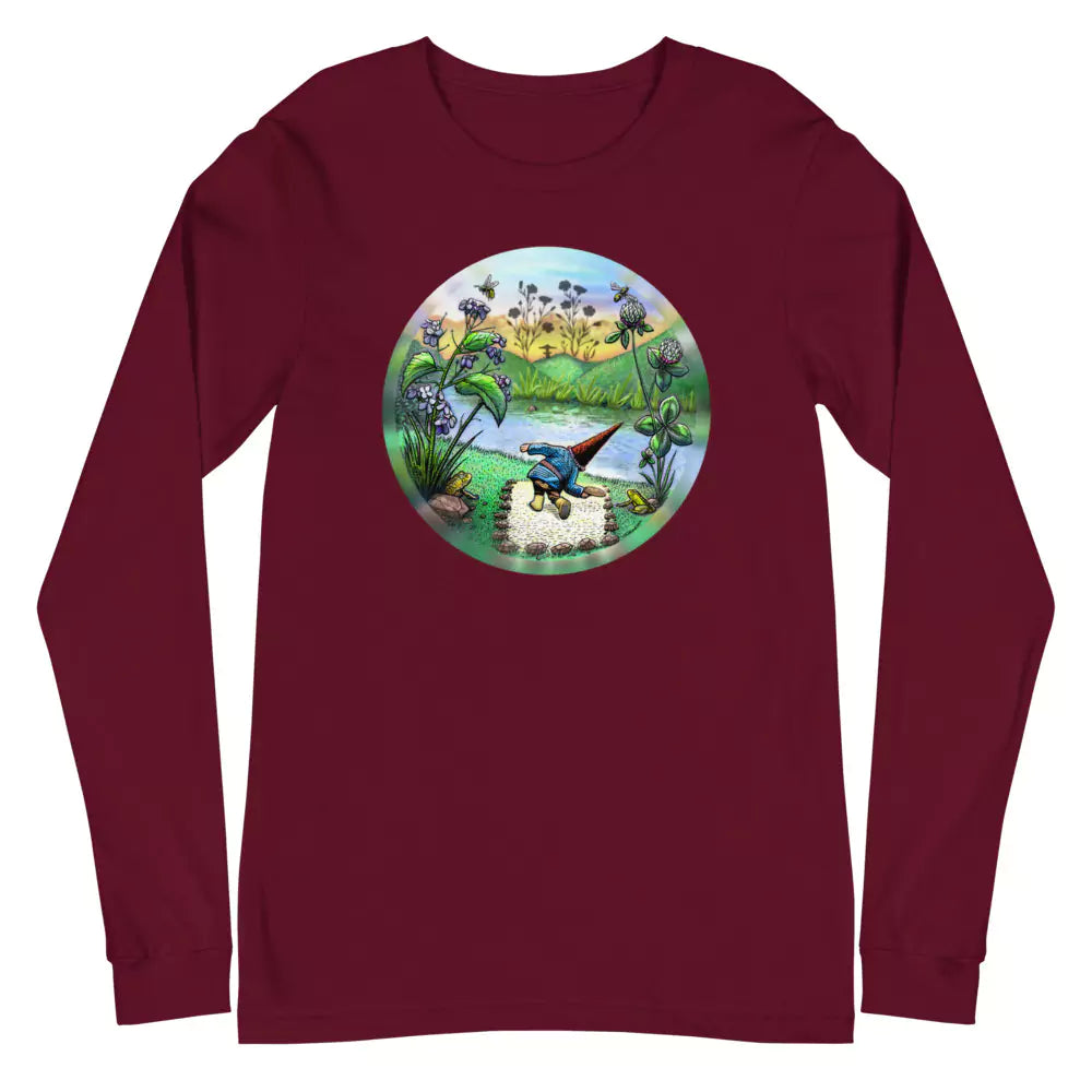SkeetDesigns | GnomeDriven | Men's Long Sleeve T-Shirt | Flick Ace | Disc Golf Apparel