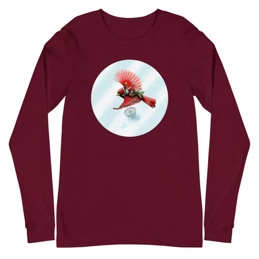 SkeetDesigns | GnomeDriven | Men's Long Sleeve T-Shirt | Cardinal | Disc Golf Apparel