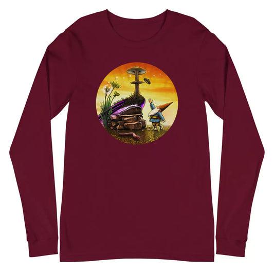 SkeetDesigns | GnomeDriven | Men's Long Sleeve T-Shirt | Windy Up Putt | Disc Golf Apparel