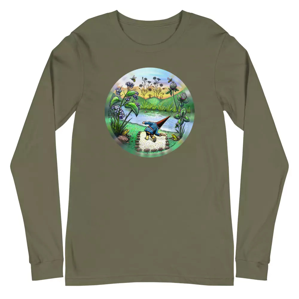 SkeetDesigns | GnomeDriven | Men's Long Sleeve T-Shirt | Flick Ace | Disc Golf Apparel