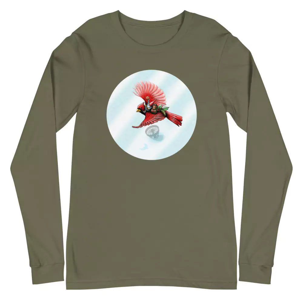 SkeetDesigns | GnomeDriven | Men's Long Sleeve T-Shirt | Cardinal | Disc Golf Apparel