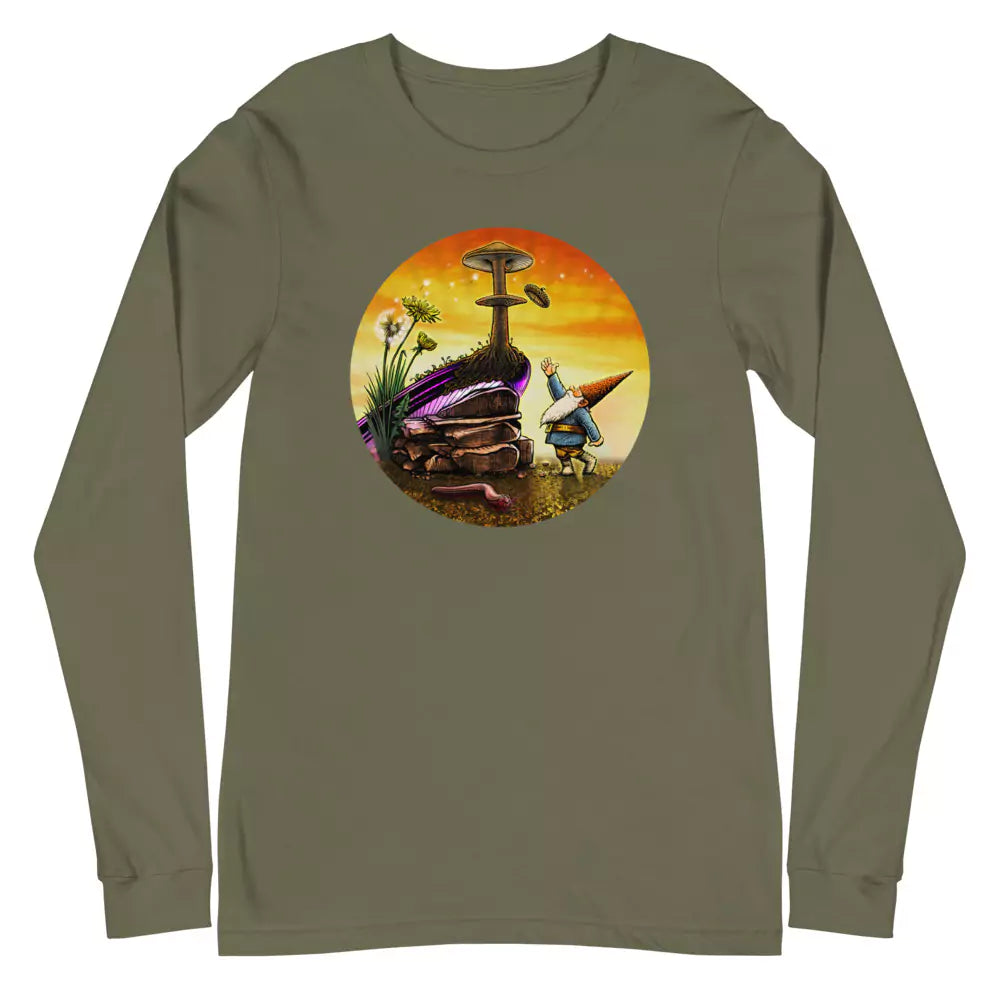 SkeetDesigns | GnomeDriven | Men's Long Sleeve T-Shirt | Windy Up Putt | Disc Golf Apparel