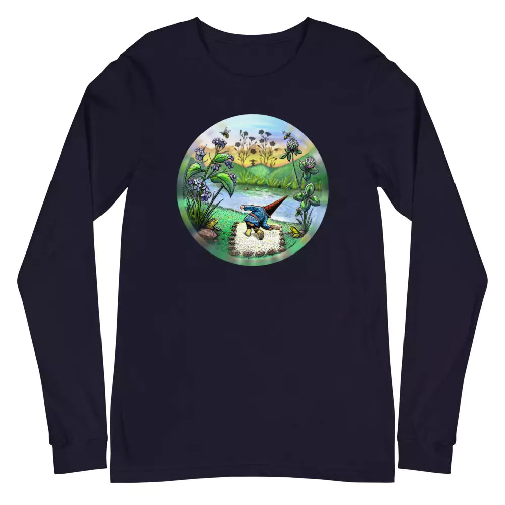 SkeetDesigns | GnomeDriven | Men's Long Sleeve T-Shirt | Flick Ace | Disc Golf Apparel