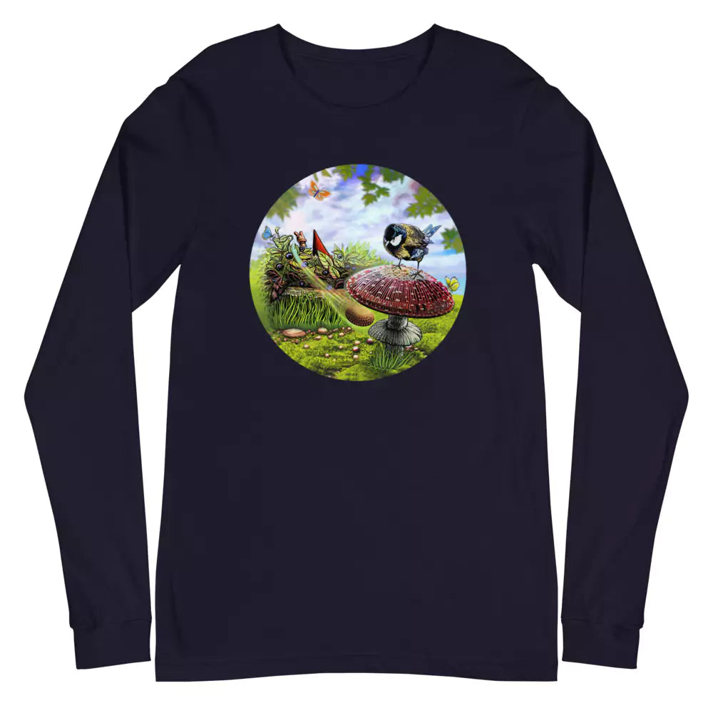 SkeetDesigns | GnomeDriven | Men's Long Sleeve T-Shirt | Blind Flick Run | Disc Golf Apparel