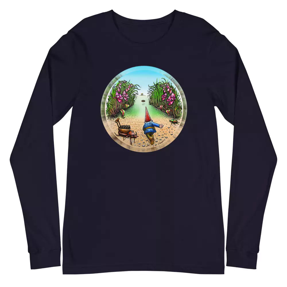 SkeetDesigns | GnomeDriven | Men's Long Sleeve T-Shirt | Behind The Drive | Disc Golf Apparel