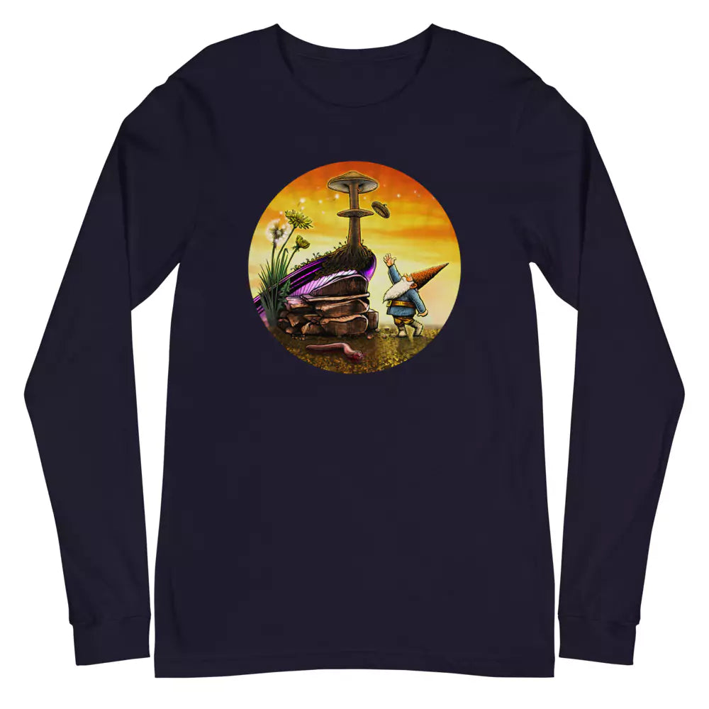 SkeetDesigns | GnomeDriven | Men's Long Sleeve T-Shirt | Windy Up Putt | Disc Golf Apparel