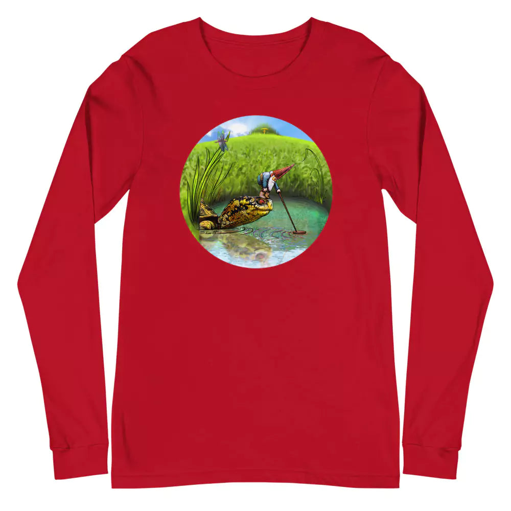 SkeetDesigns | GnomeDriven | Men's Long Sleeve T-Shirt | OB Turtle Help | Disc Golf Apparel