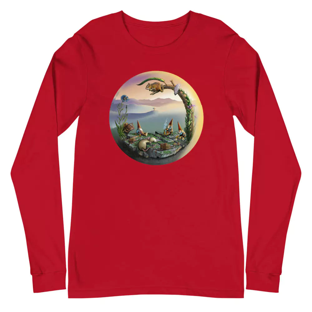 SkeetDesigns | GnomeDriven | Men's Long Sleeve T-Shirt | Mid-Round Break | Disc Golf Apparel