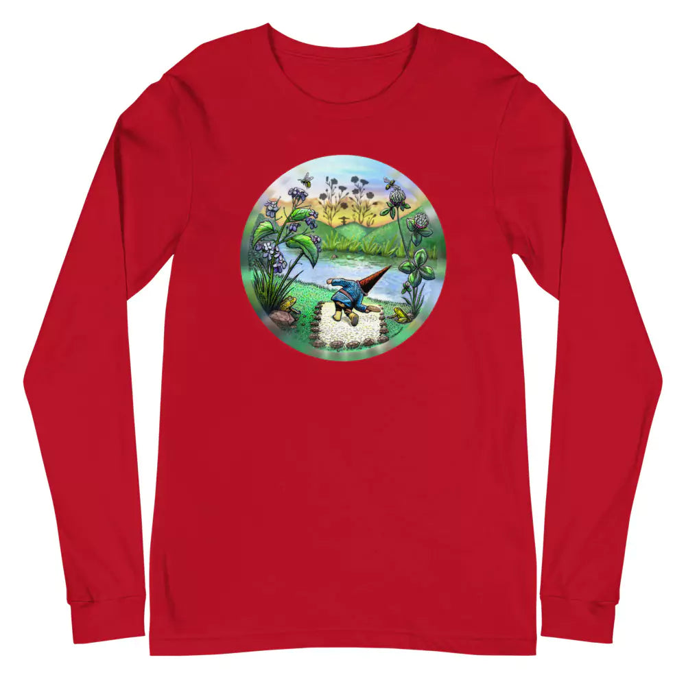 SkeetDesigns | GnomeDriven | Men's Long Sleeve T-Shirt | Flick Ace | Disc Golf Apparel