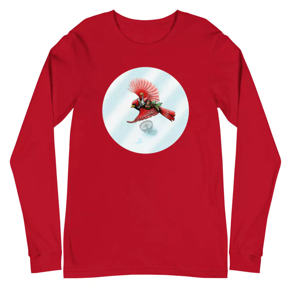 SkeetDesigns | GnomeDriven | Men's Long Sleeve T-Shirt | Cardinal | Disc Golf Apparel
