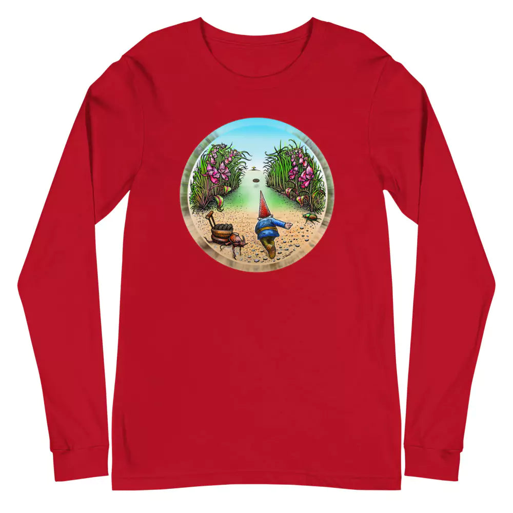 SkeetDesigns | GnomeDriven | Men's Long Sleeve T-Shirt | Behind The Drive | Disc Golf Apparel