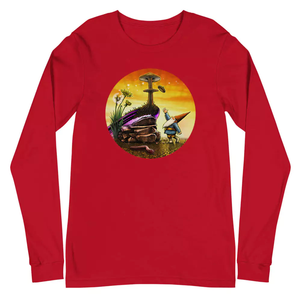 SkeetDesigns | GnomeDriven | Men's Long Sleeve T-Shirt | Windy Up Putt | Disc Golf Apparel