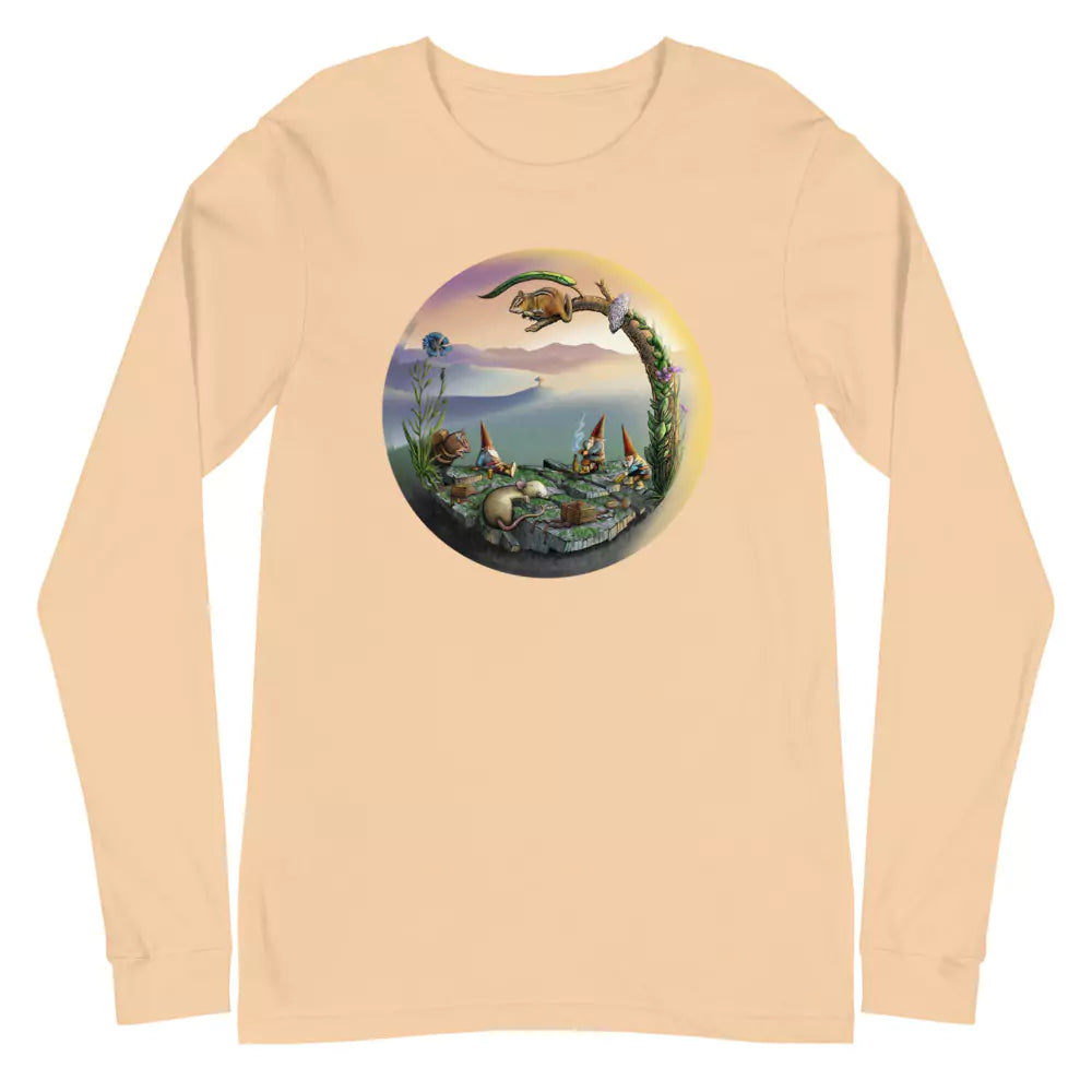 SkeetDesigns | GnomeDriven | Men's Long Sleeve T-Shirt | Mid-Round Break | Disc Golf Apparel