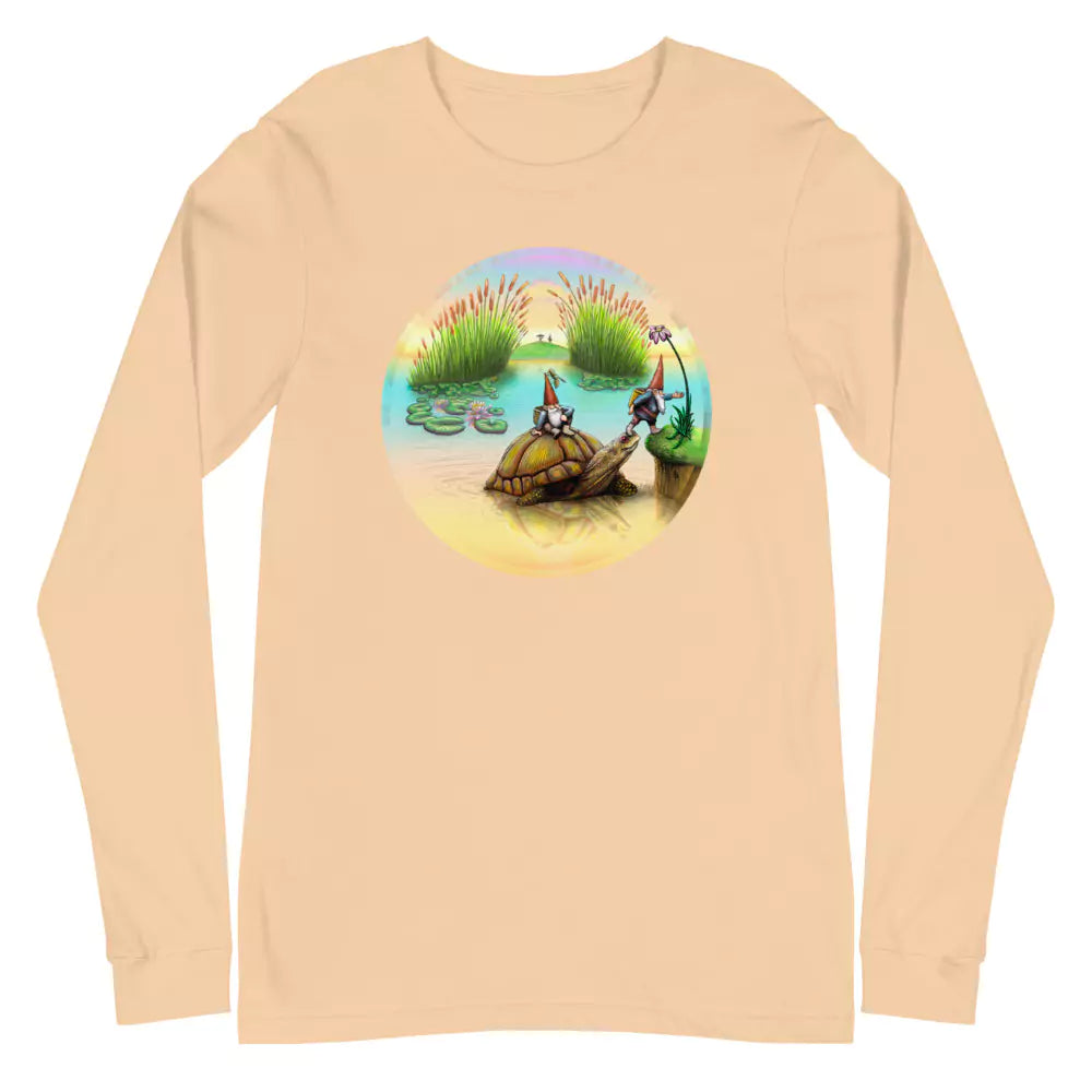 SkeetDesigns | GnomeDriven | Men's Long Sleeve T-Shirt | Turtle Ferry | Disc Golf Apparel