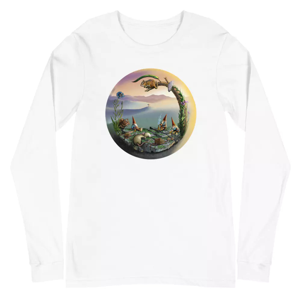 SkeetDesigns | GnomeDriven | Men's Long Sleeve T-Shirt | Mid-Round Break | Disc Golf Apparel