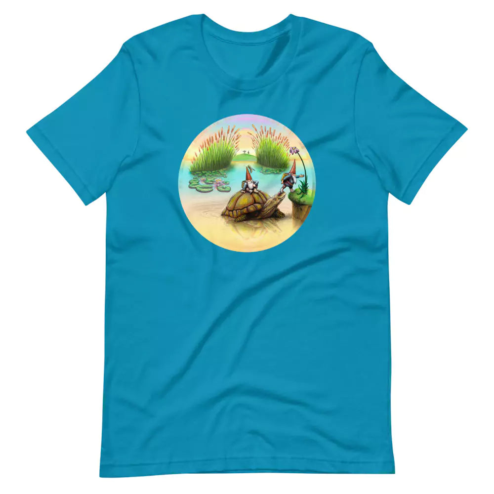 SkeetDesigns | GnomeDriven | Men's Short Sleeve T-Shirt | Turtle Ferry V3 | Disc Golf Apparel